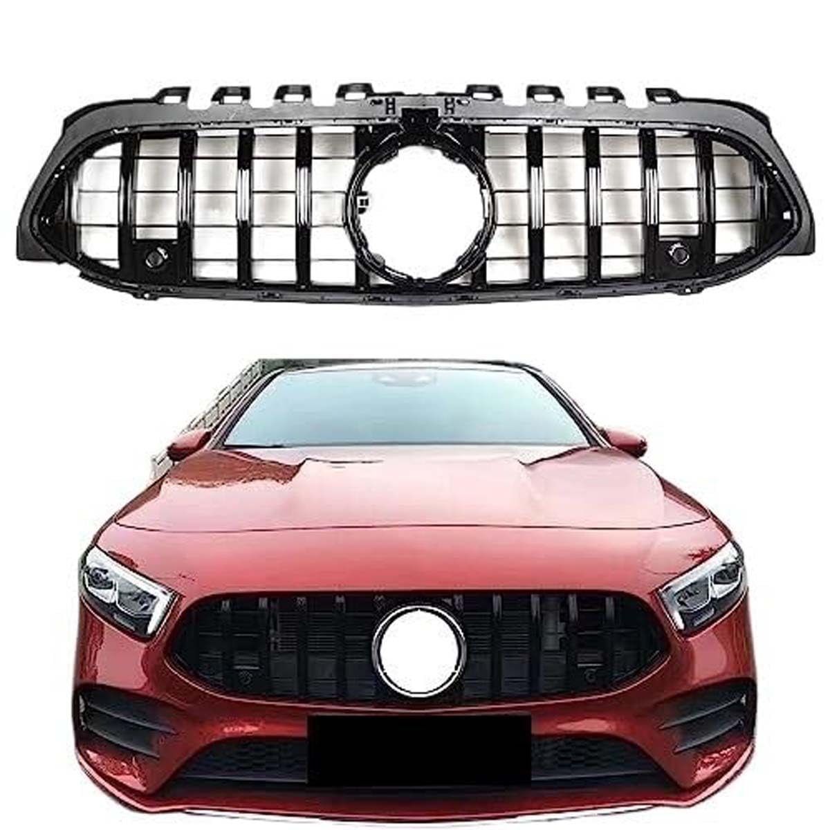 BXQDAM Front grille,Compatible with Mercedes-Benz A Class A180/A200/A250/A45 W177 2018-2022,Front grille parts
