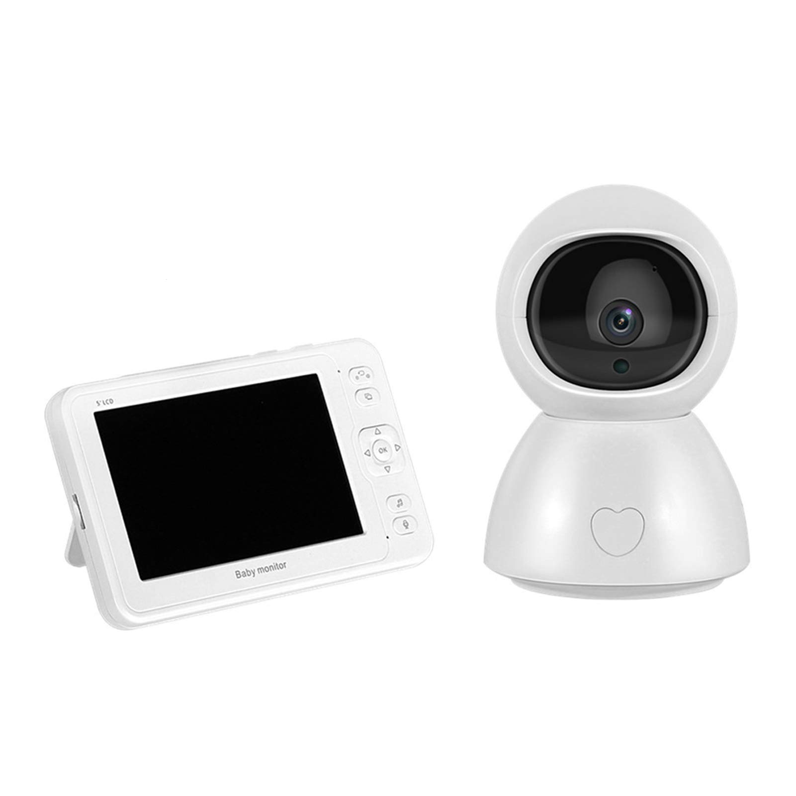 Monitor Para Bebés De 5 Pulgadas HD 1080P Con Cámara Y Audio Intercomunicador Bidireccional Nana Detección Automática De Temperatura Por Visión Nocturna