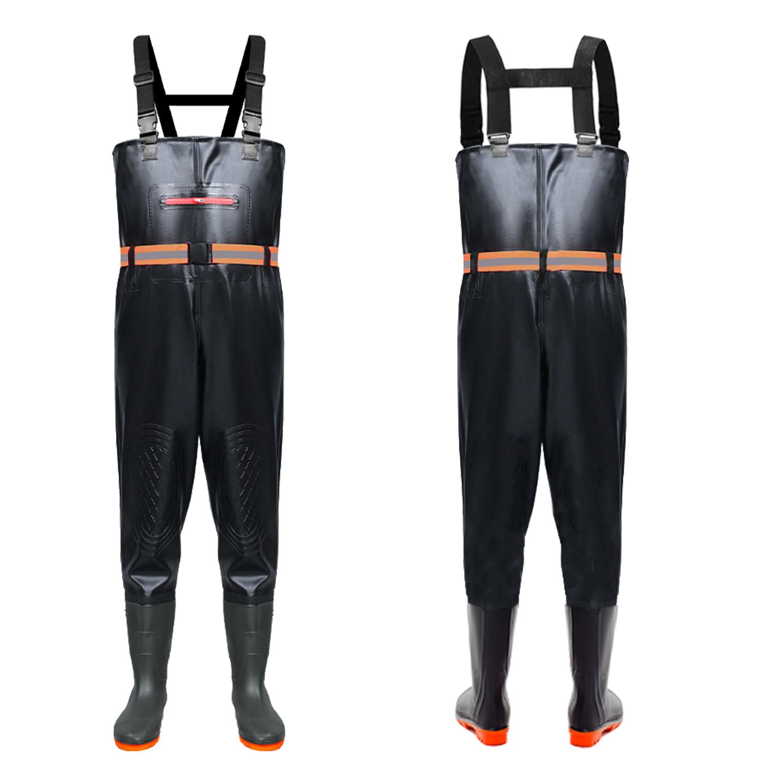 ZeiLaBang Kakadi Waders pour homme et femme - Pantalon de pêche avec bottes, poche poitrine et sangle réglable