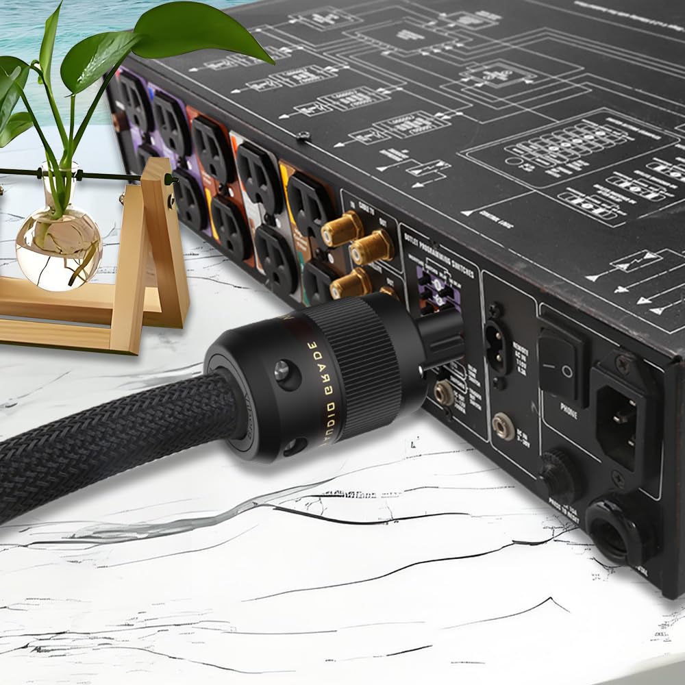 Tertullus HiFi - Cavo di alimentazione High End C15, cavo di alimentazione HiFi audio, con spina Schuko e spina per dispositivi freddi (P104-c7, 1,5 m)
