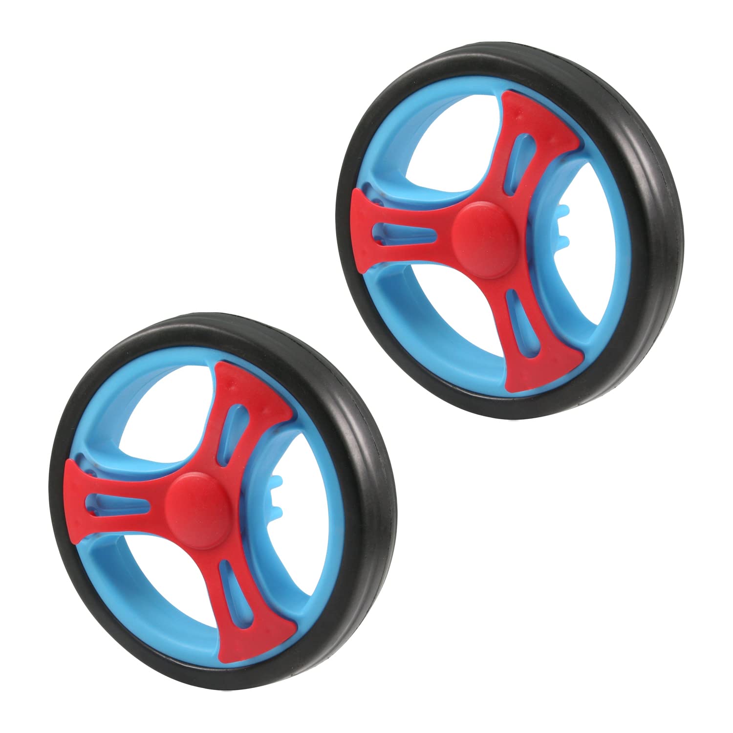 thumbnail: MroMax 4 Stuks Plastic Enkelvoudige Wielen - Diameter 185 Mm, Voor Wandelwagens, Karren En Meer - Wit