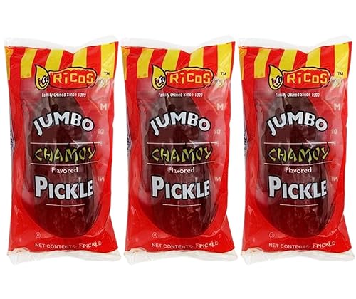 Chamoy Pickle Pouch - Jumbo Dill Pickle con sabor a Chamoy - Grandys Candys empaquetado individualmente para una frescura - Aperitivo audaz y