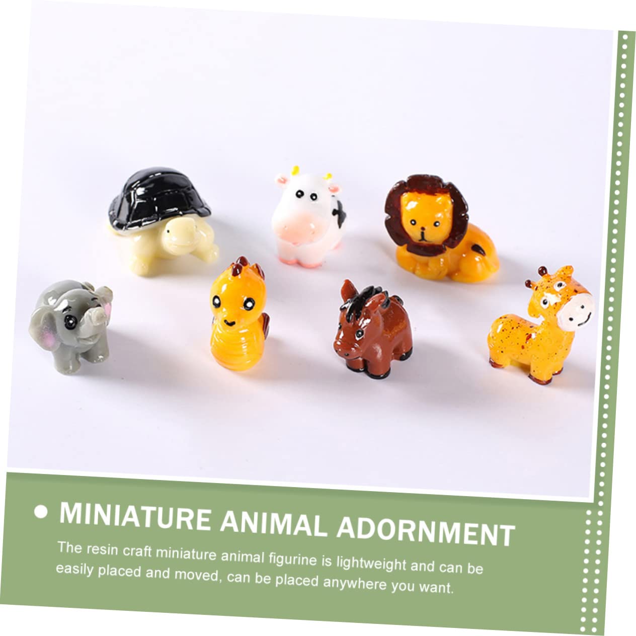 HANABASS 3 Sätze Miniaturfigurinen Teiliges Tierfiguren Kunstharz Für Mini Liebevolle Dekoration Für Tischlandschaften Bestehend REH Schildkröte Und Weiteren Tieren 14 Stück * 3