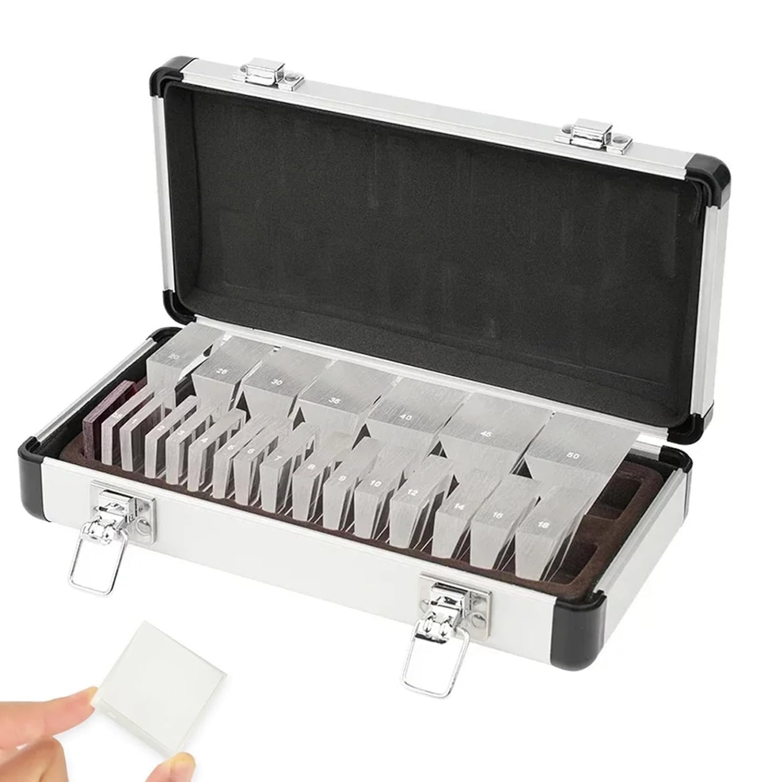 Set prisma oftalmico con 22 lenti e lente filtro rosso, set prisma ottico in custodia in alluminio per ospedali e centri di optometria
