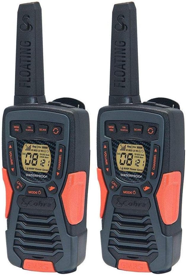 Get Cheap Price COBRA ACXT1035R FLT Floating Walkie Talkies- Waterproof, Rechargeable, Long Range up to 37-Mile Two Way Radio with NOAA Weather Alert & VOX ( 2 Pack )