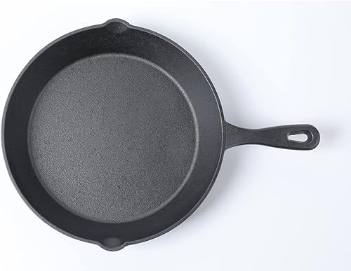 HAWOK Sartén de hierro fundido de 10 pulgadas para freír cocinar hornear en inducción de gas eléctrico y en horno..