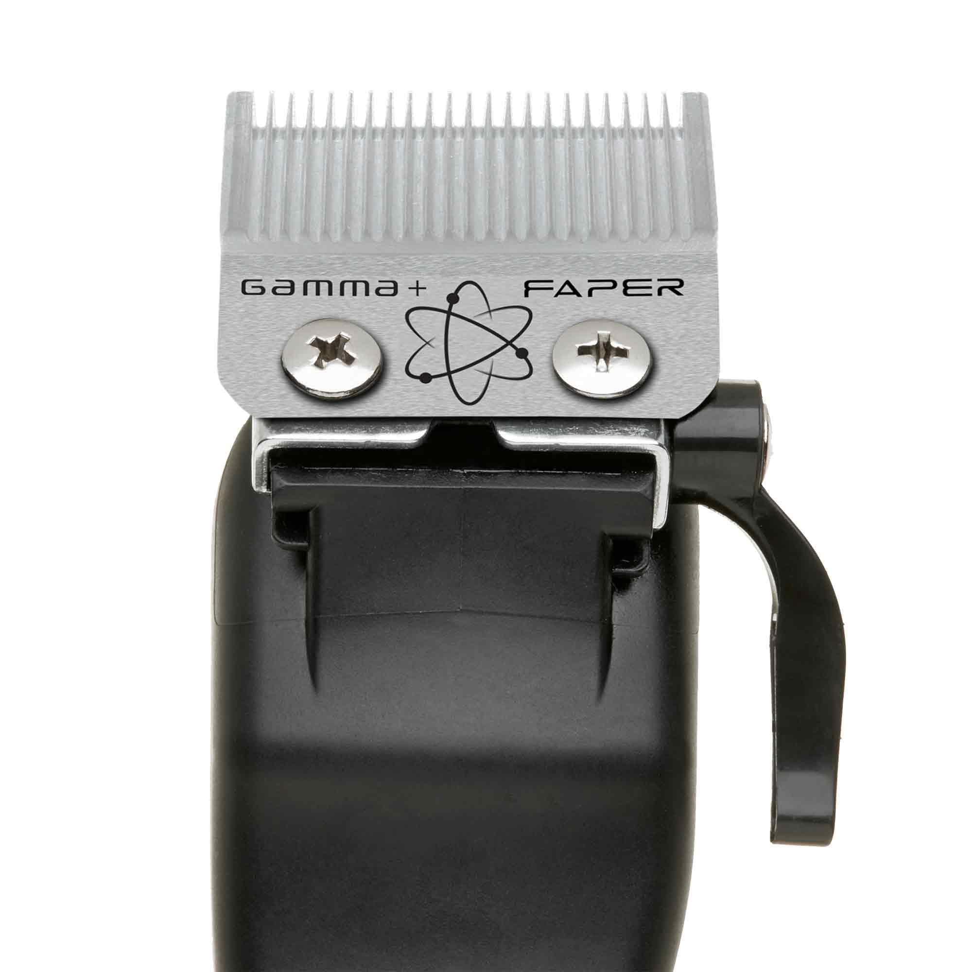 GAMMA+ Hair Clipper Fixed Moving Blade Replacement Black Diamond Carbon DLC and Gold Titanium
