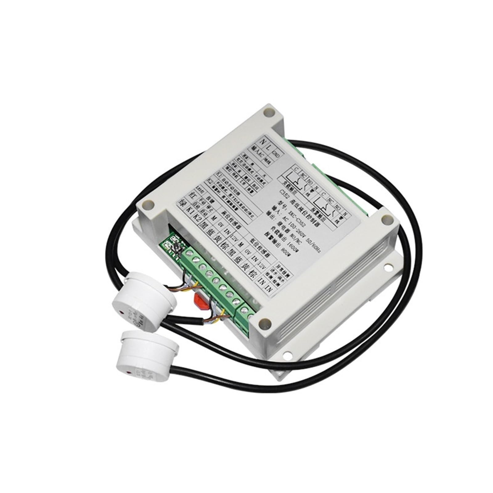 XKC-352 Liquid Water Level Controller and Non-contact Sensors 220v 110v 12v 24v for Tank Pump(C352-3P-overflow)
