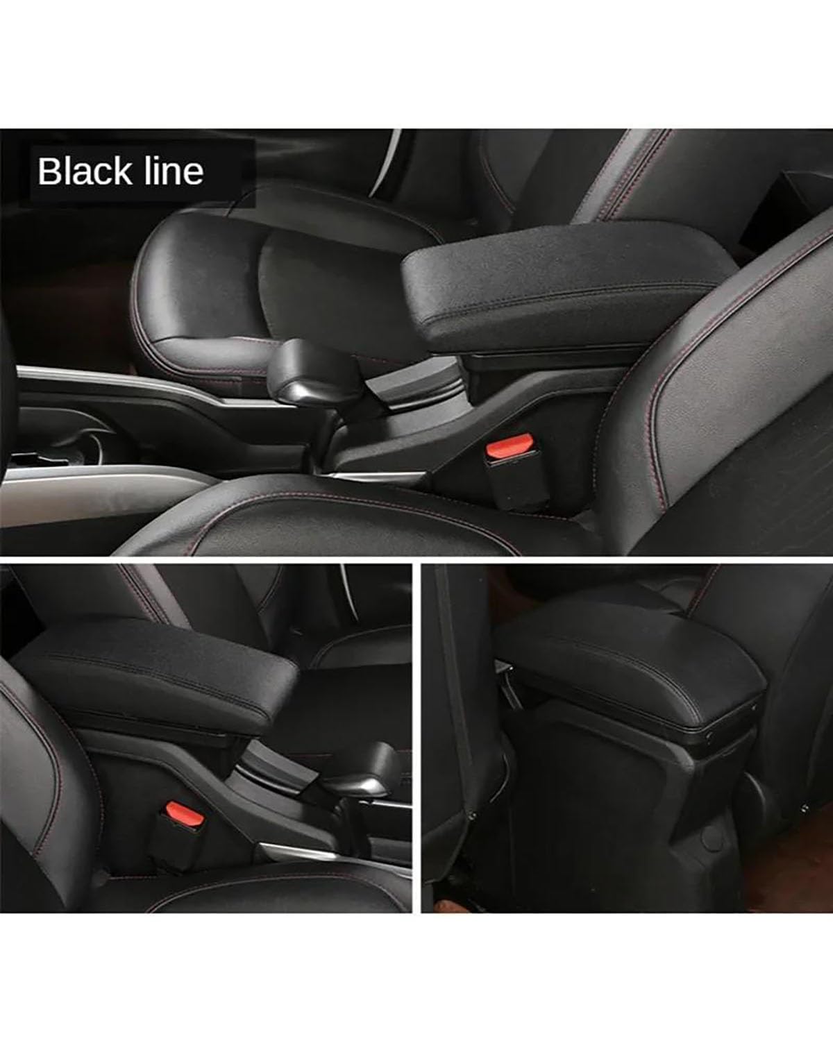 Bracciolo Auto Per Peugeot 2008 2012 2013 2014 2015 2016 2017 2018 Box Bracciolo Parti Retrofit Dettagli Interni Box Portaoggetti Centrale Accessori Auto Scatola Bracciolo(A Black white 3USB)