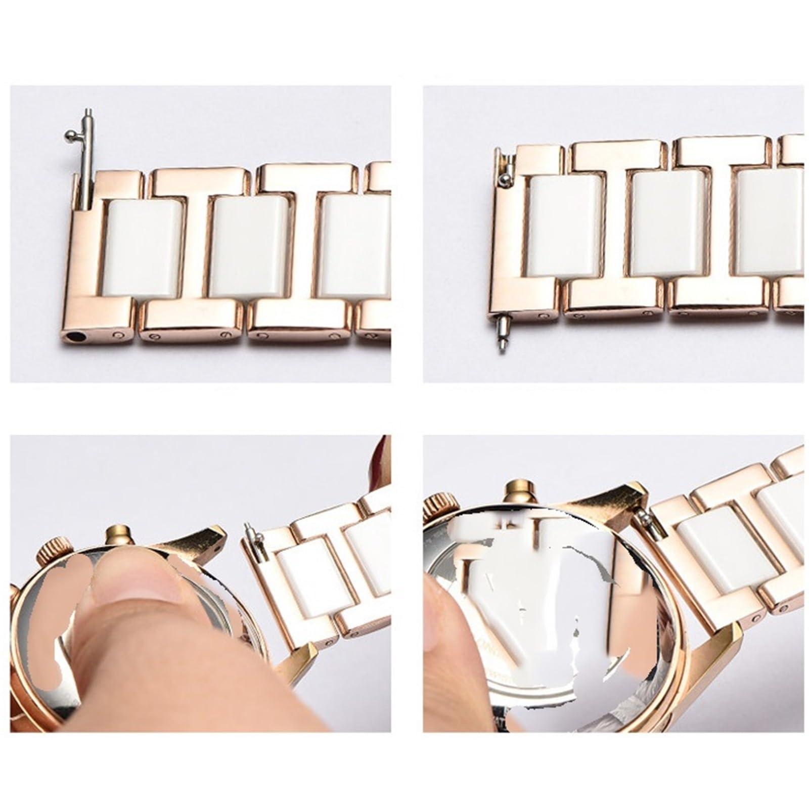 cinturino dell'orologio Cinturino di ricambio for orologio in ceramica e acciaio inossidabile Accessori for braccialetti unisex comodi durevoli 12 13 14 15 16 17 18 19 20 21 22mm