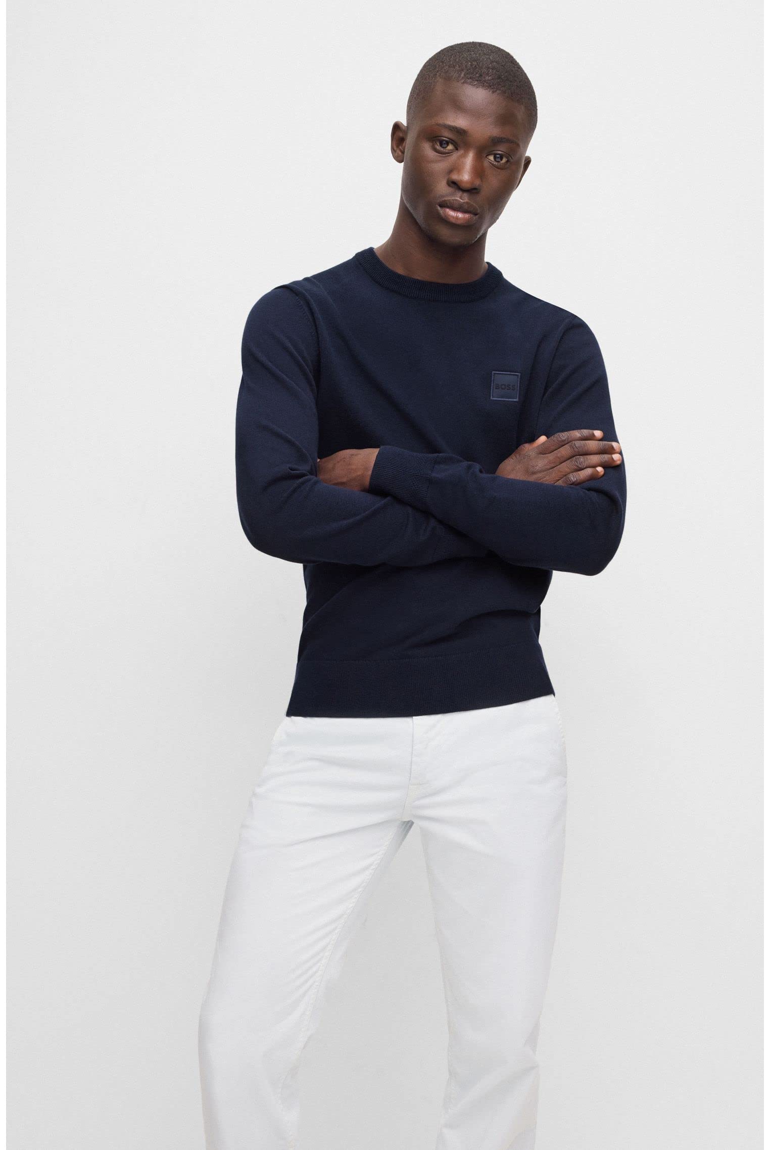 BOSS Herren Amotore Knitted-Sweater