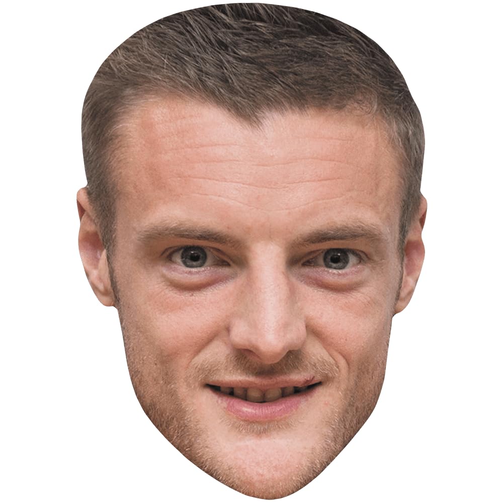 Jamie Vardy (Stubble) Celebrity Mask, Flat Card Face, Fancy Dress Mask