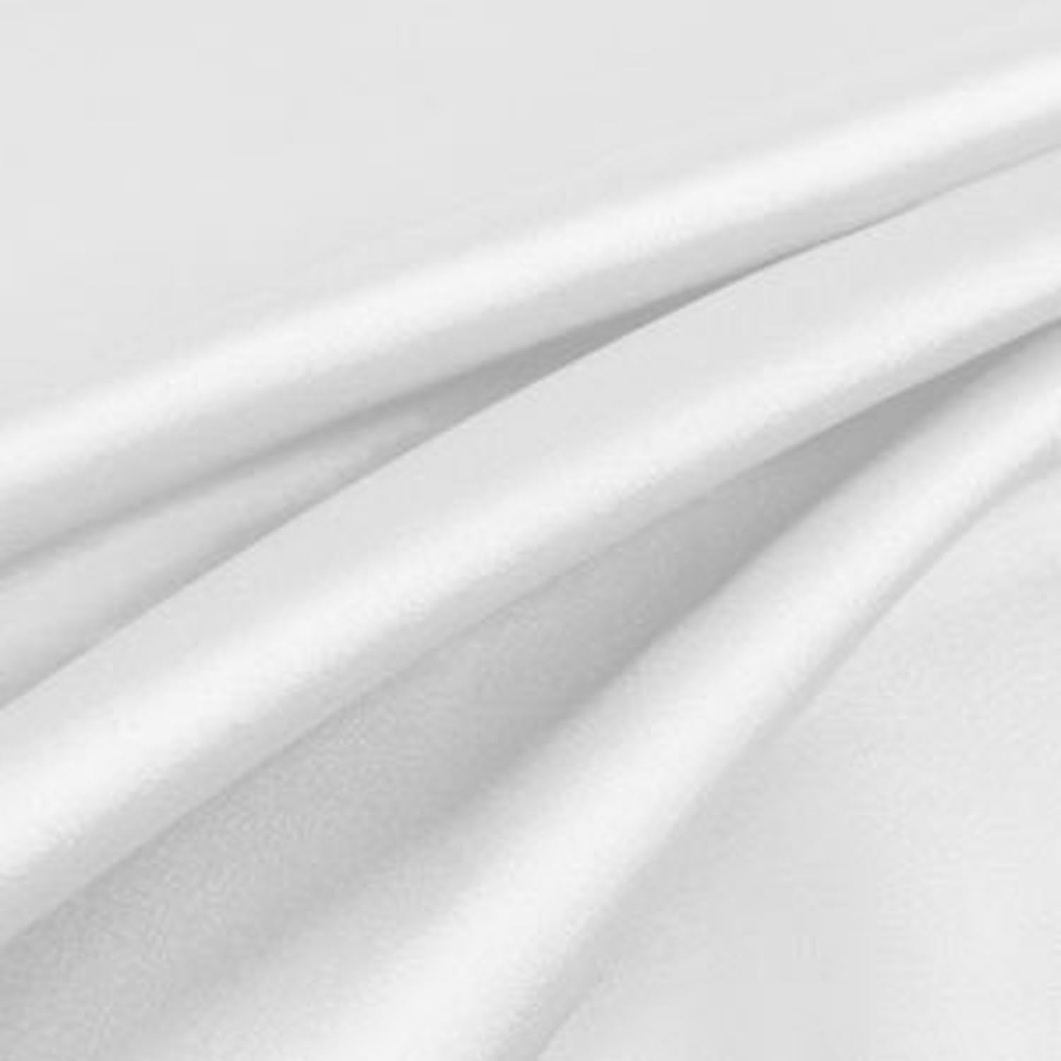 30 Yard Lot White Two Way Strech Polyester Blend Satin 60 Inch Wide Fabric
