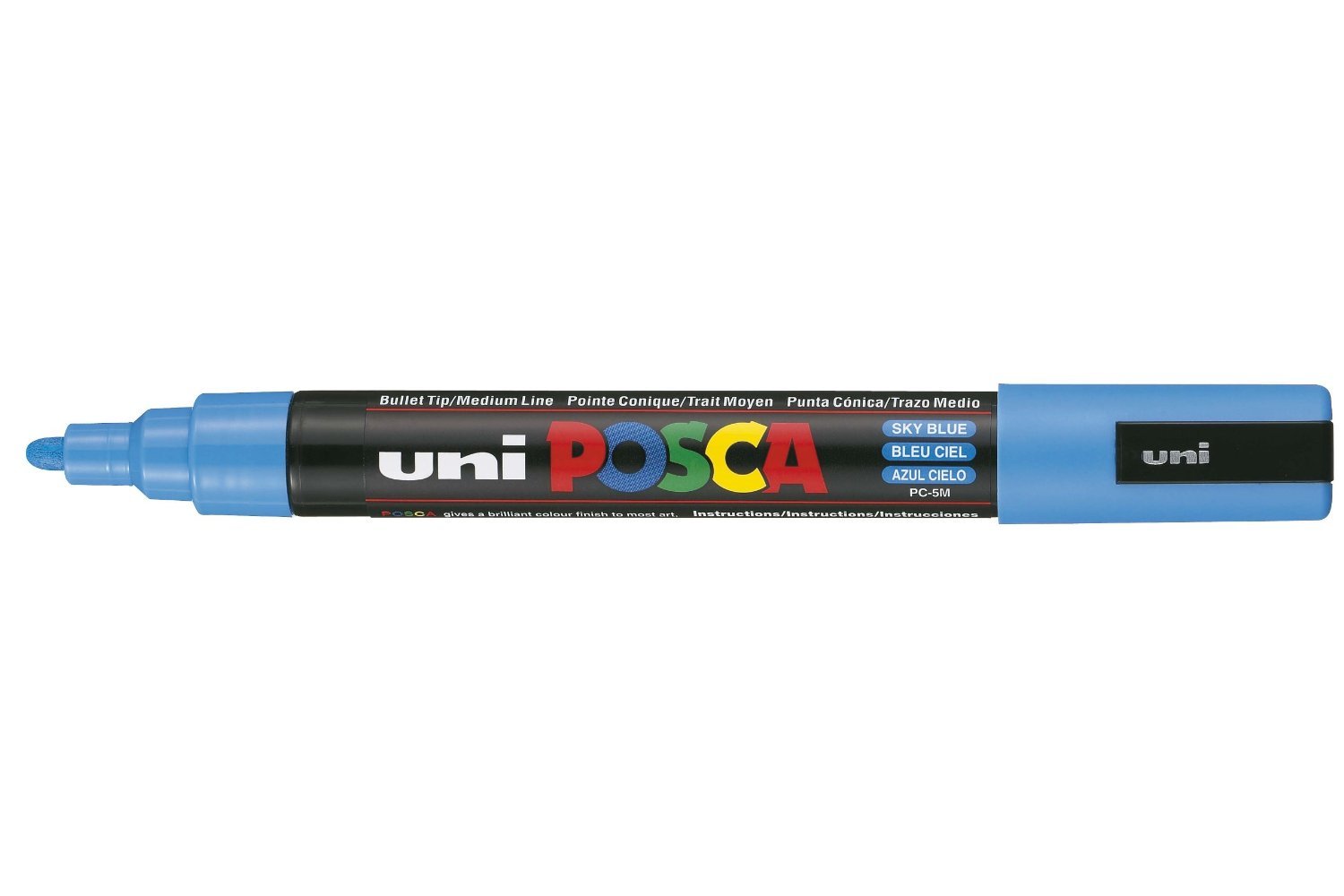 POSCA Posca PC5M Medium Tapered Tip Markers 1.8-2.5 mm Pack of 12 Sky Blueaa