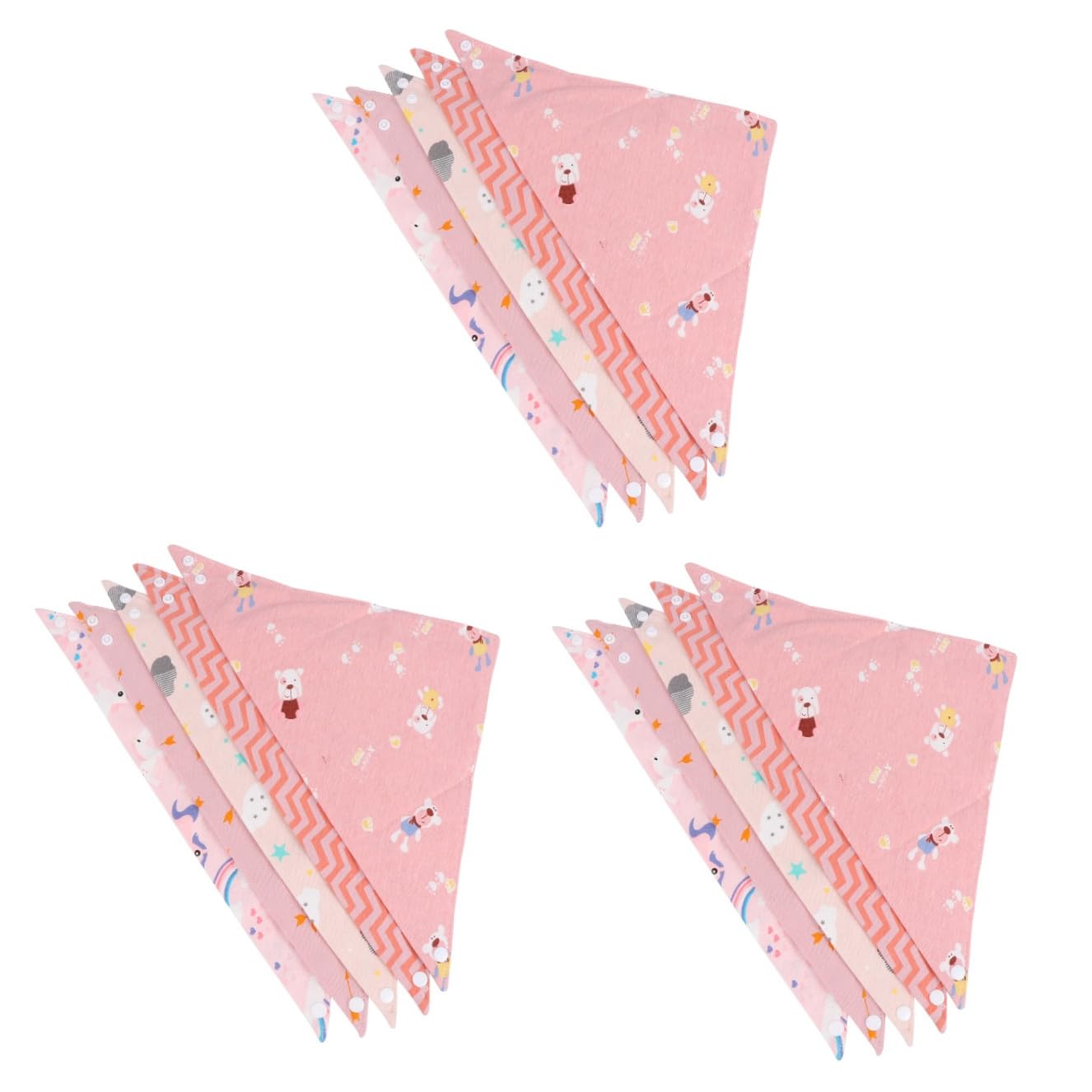 TOYANDONA 15 Piezas Baberos Para Bebé Baberos Baberos De Bebé Bufanda Toallas De Saliva Baberos Simples Bufandas Triangulares Para Bebés Baberos De Alimentación Para El Almuerzo Botón