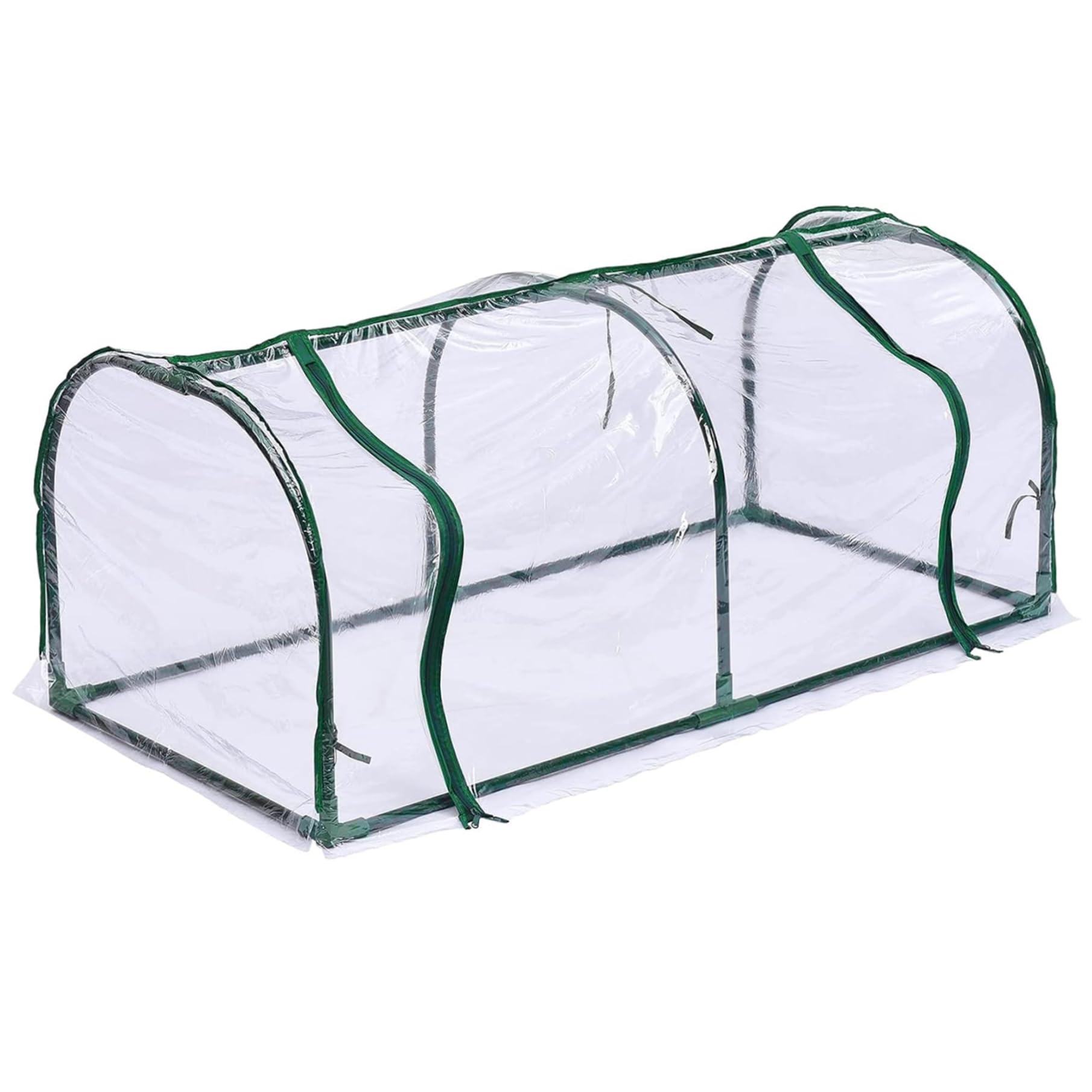 Licsaliwe Mini Garden Greenhouse, Outdoor Transparent PVC Warm House Cover, Clear Plastic Greenhouse Replacement Covers with Roll-Up Zipper Door for Gardening Plants/51x24x20 inch