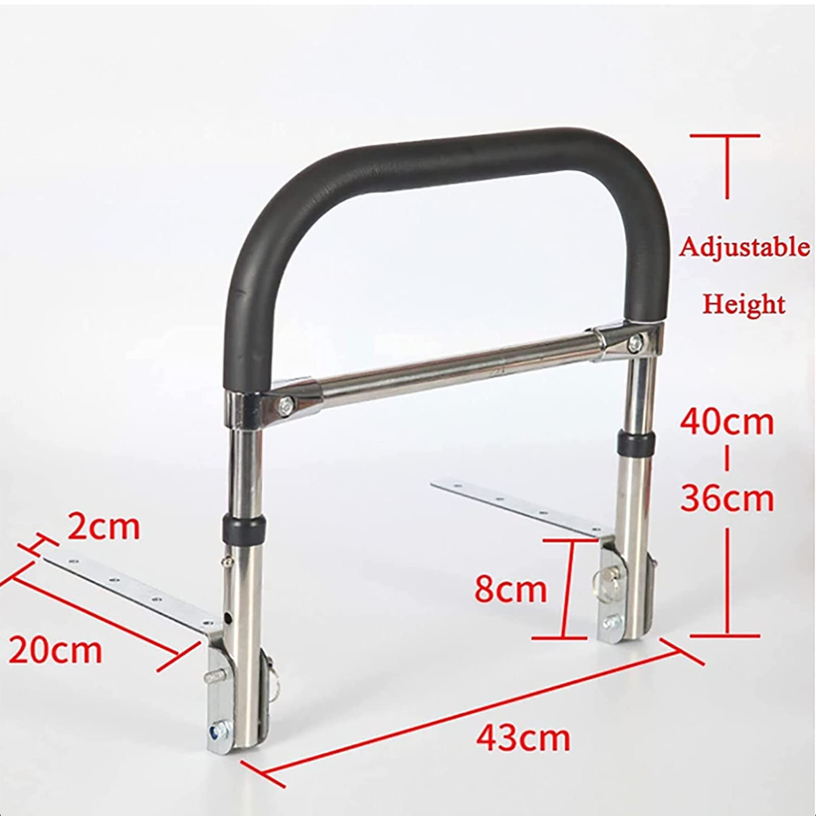 Barandillas de Seguridad, Barandilla de Cama Plegable for levantarse y acostarse con Altura Ajustable