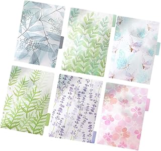 LALAFINA 6 Peças Divisórias Transparentes Diário De Bolso Caderno Espiral Divisórias Coloridas Fichário Divisórias De Página A5 Fichário Fichário A5 Página De Índice Recarga