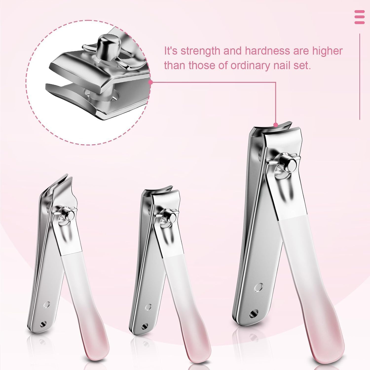 4-Piece Nail Cutter Kit Set – Stainless Steel Nail Clippers for Fingernails & Toenails – Compact Manicure Pedicure Set for Men & Women – Travel-Friendly Grooming Kit - Image 2 thumbnail