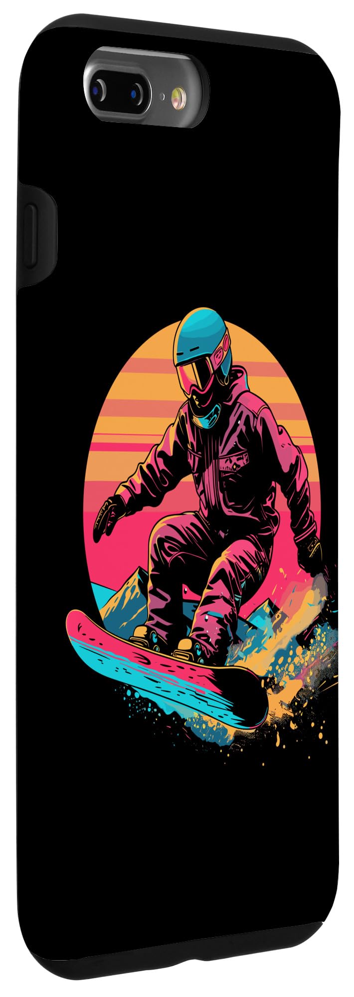 Snowboarder 80s Look Freestyle Snowboarding Case for iPhone 7 Plus/8 Plus - Image 3