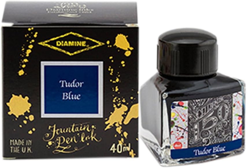 Diamine 40ml Tudor Blue Fountain Pen Ink - 150 Year Anniversary Edition