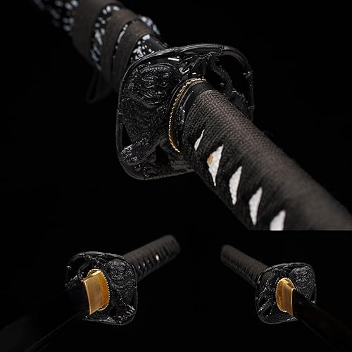 Miniatura 3 de 1045/1060 de acero de alto carbono forjado a mano tradicional, espada katana templada térmicamente, espadas samurai japonesas, espadas de espada