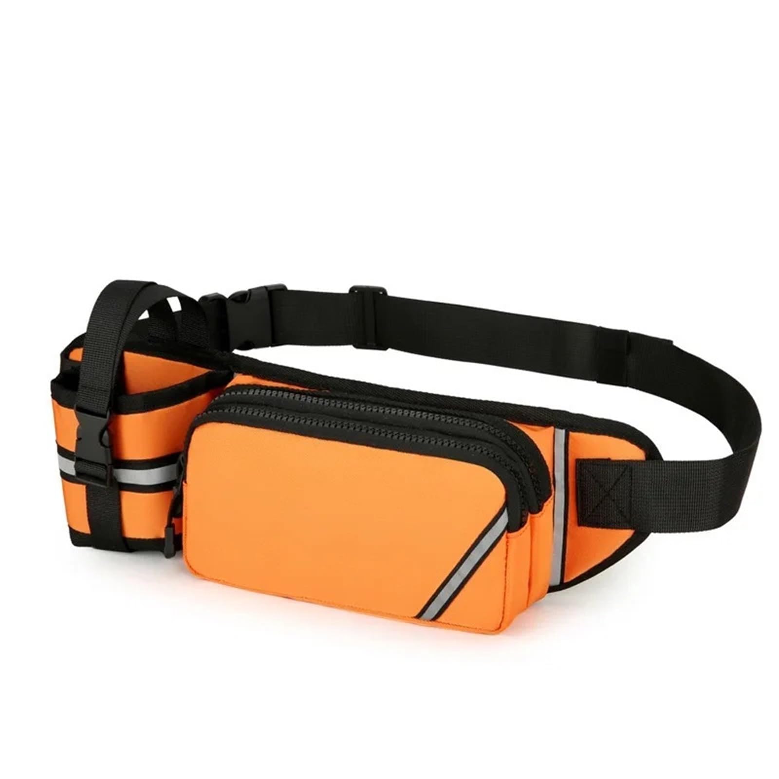 Men's Sport Waist Bag Chest Small with Water Bottle Fixing Pocket for Gym Running Hiking Outdoor Travel Campus School, pomarańczowy, Einheitsgröße, One Style