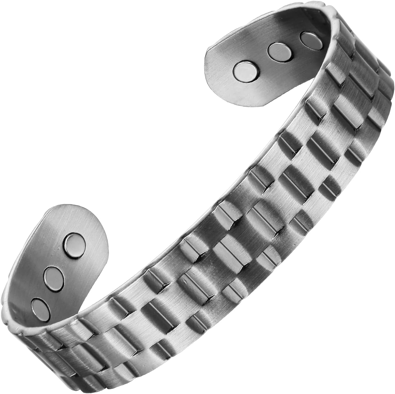 MagEnergy Copper Bracelet for Men, 99.9% Pure Copper Bracelet for Men with 6pcs 3500 Gauss Magnets, Adjustable Bracelets Jewelry Gift