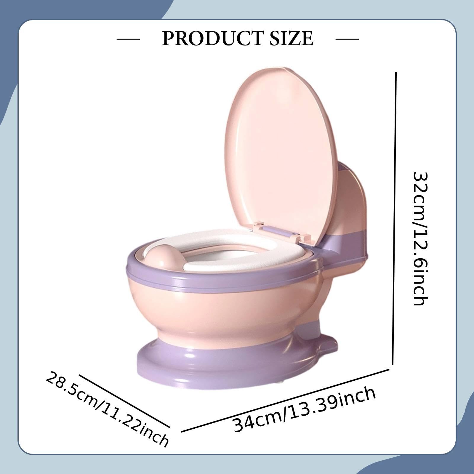 Harilla Orinal Portátil con Inodoro Extraíble, Protector Antiderrame, Cómodo Y Antideslizante para Niños Y Niñas, Almohadilla Suave Rosa Y Morada, Individual