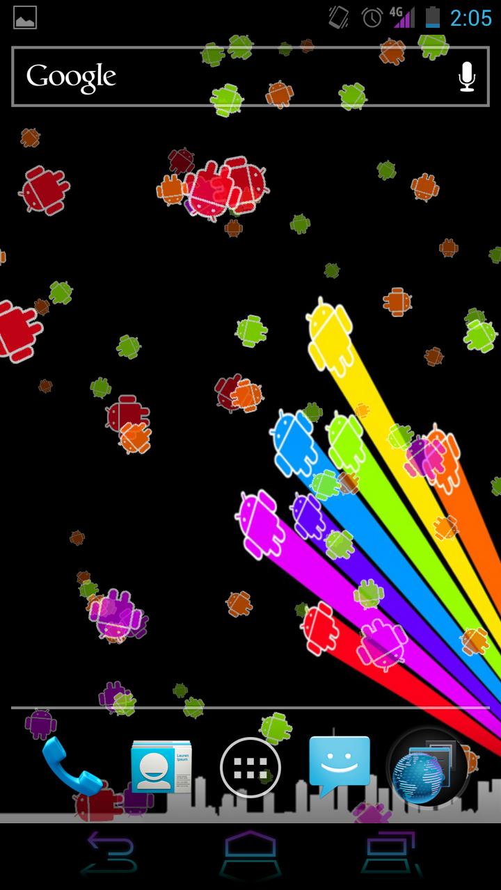 Wallpapers Live Android Apk Flying Androids Live Wallpaper App On