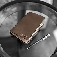 Vista 2 de Personalized Refillable Leather Notebook Cover – Includes Paper – Fits 4" x 5.75" Field Notes – Monogrammed Leather Journal – Custom Gift – Handmade