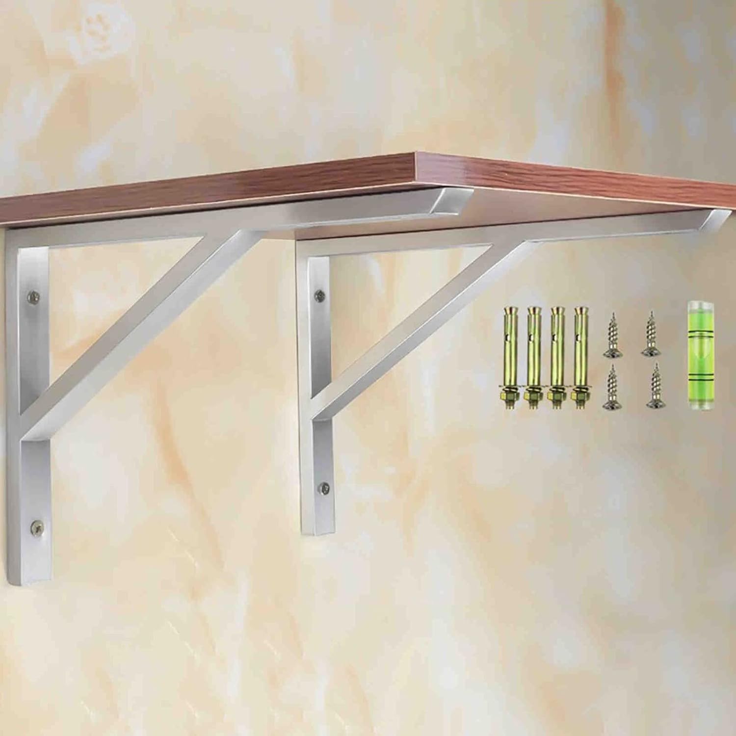 shelf brackets, Triangle Shelf Bracket Right Angle Bracket Corner Brackets Wall Mounted Shelf Supporter,for DIY Home Bookshelf CDs Photo Frame,Max Load 440lb/200kg,1 Pair(Size:20 in) ( Size : 18 in )