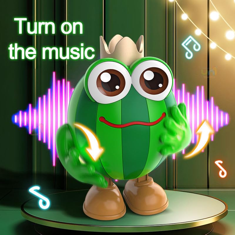 Image of WireScorts Dancing Watermelon Musical Toy for Kids with Light & Music with Talking & Voice Recording Feature, Interactive Cartoon Toys for Babies Boys and Girls (2+ Years)