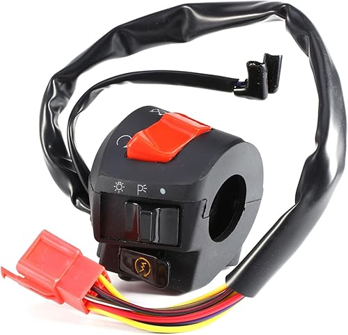 Miniatura 6 de Interruptor de manillar, 2 unids DC 12V Universal 7/8 '' manillar motocicleta cuerno giro interruptor de control de luz