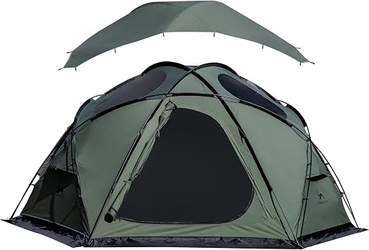 TOMOUNT Dome Hot Tent with Stove Jack 4 Person Backpacking Tent for 4 Season Waterproof Glamping Hiking