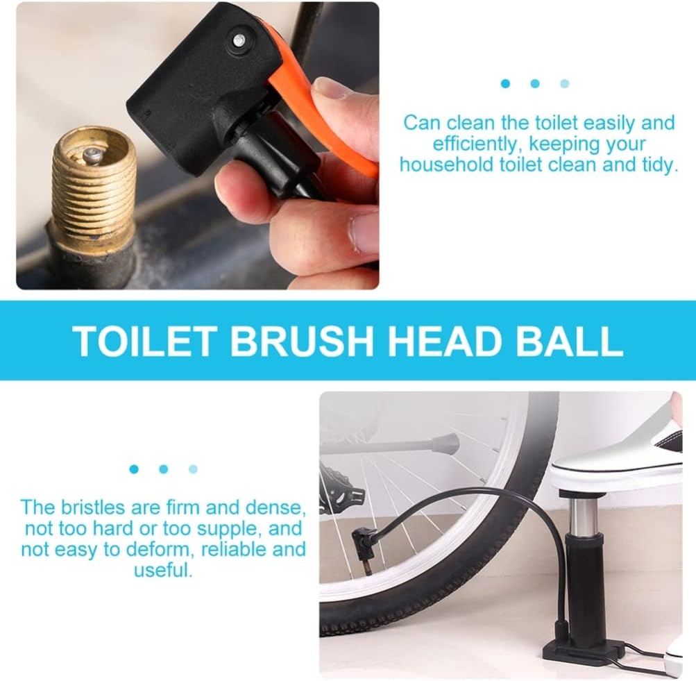 DOITOOL 15pcs Bathroom Cleaning Brush Replacement Dense Plastic Toilet Brush for Home Use Self-Locking Design for Toilets and Bathrooms