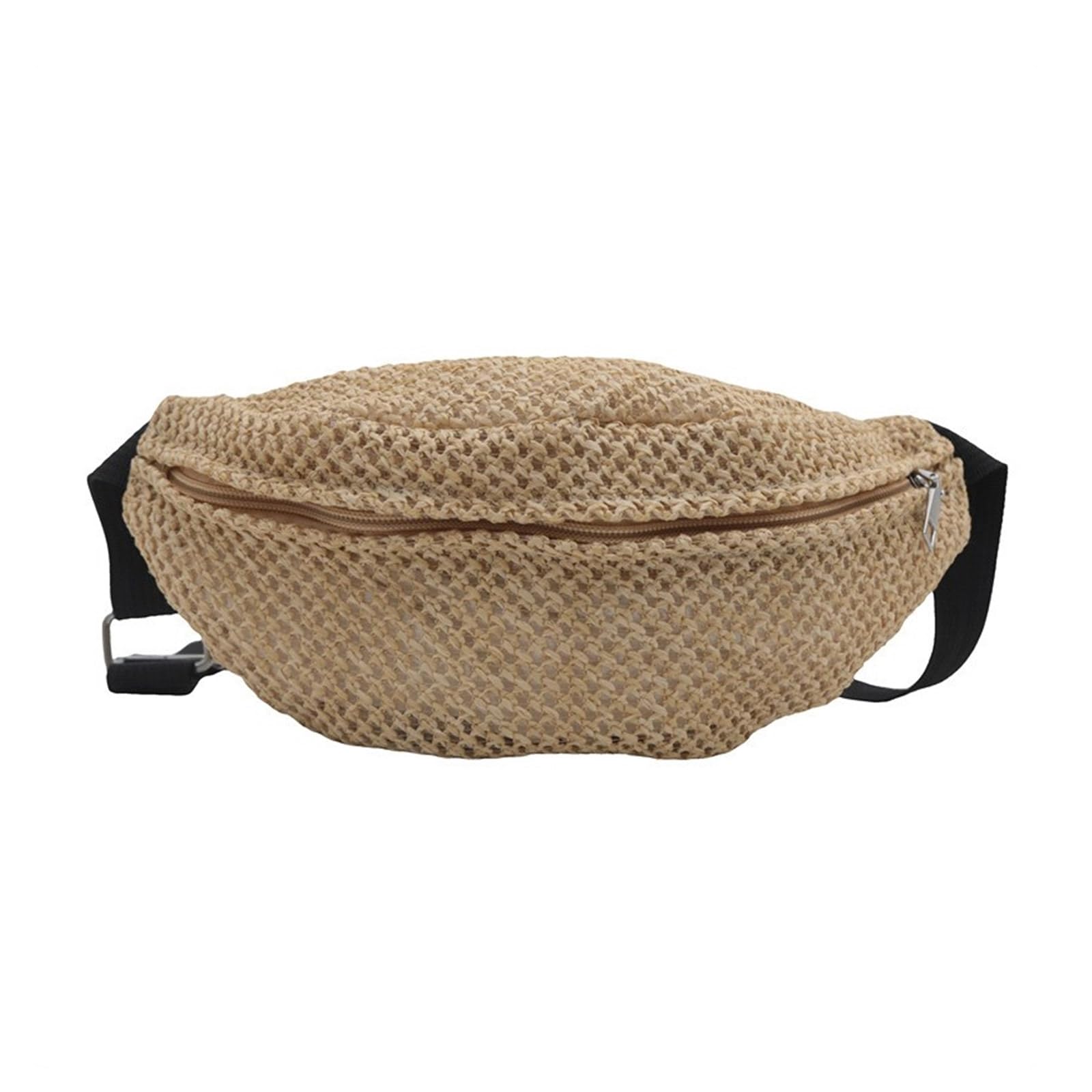 Ldabrye Handbags for Women Beach Vacation Fashion Straw Chest Bag Adjustable Strap Woven Handbag Crossbody Waist Pouches Belt Bag for Women