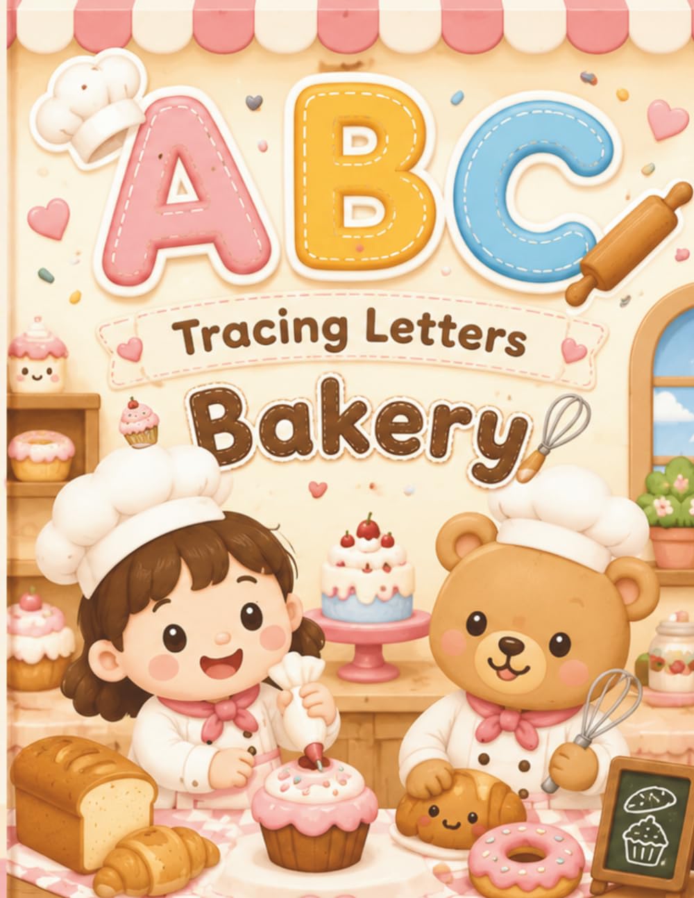 ABC Bakery Tracing Book: Learn to Trace Letters A–Z with Cute Bakery Treats for Toddlers & Preschoolers