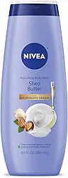 NIVEA Shea Butter Nourishing Body Wash, Moisturizing Body Wash for Dry Skin, 20 Fl Oz Bottle