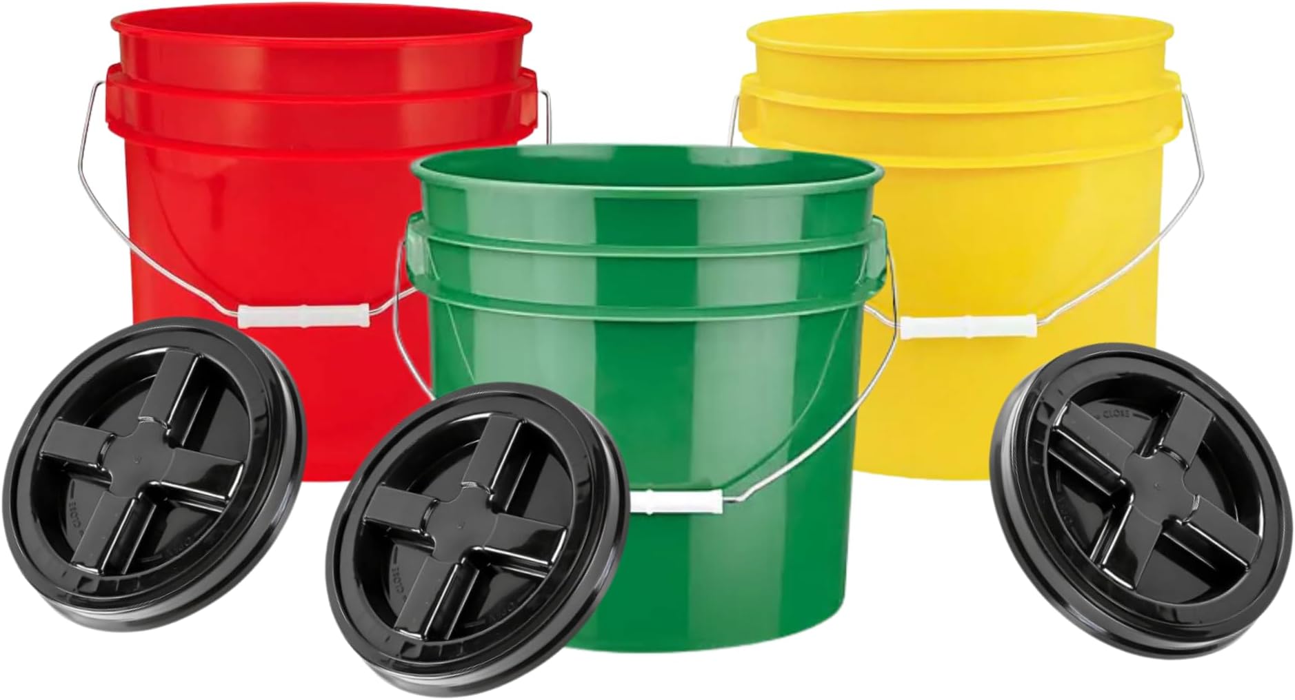 Amazon.com: House Naturals 3.5 Gal Blue Plastic Buckets Food Grade BPA ...