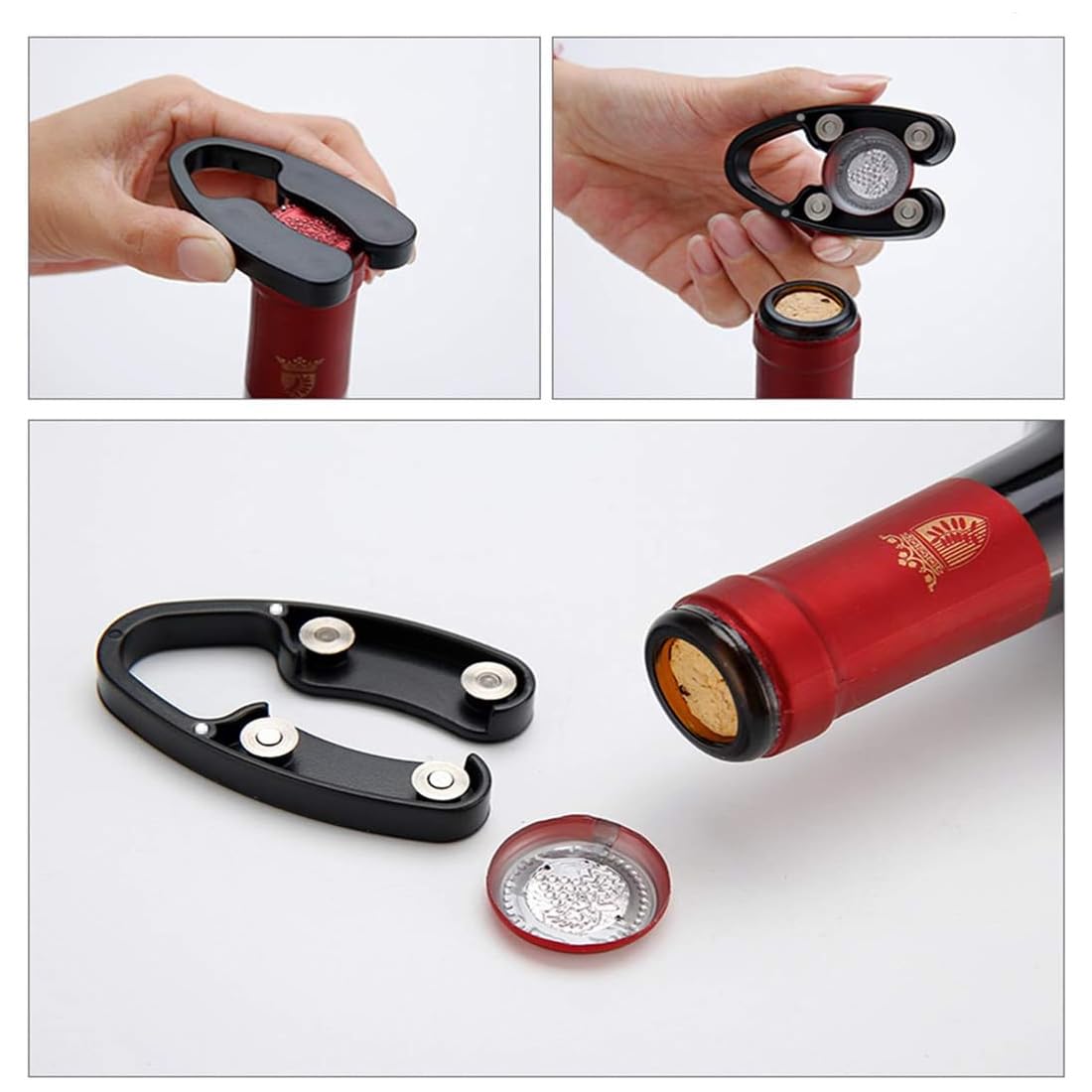 Tagliacarte Per Vino, Set Di Anelli Per Vino, Tagliatappi Per Rimuovere La Pellicola Dalle Bottiglie Di Vino, Anello Per Evitare Gocce