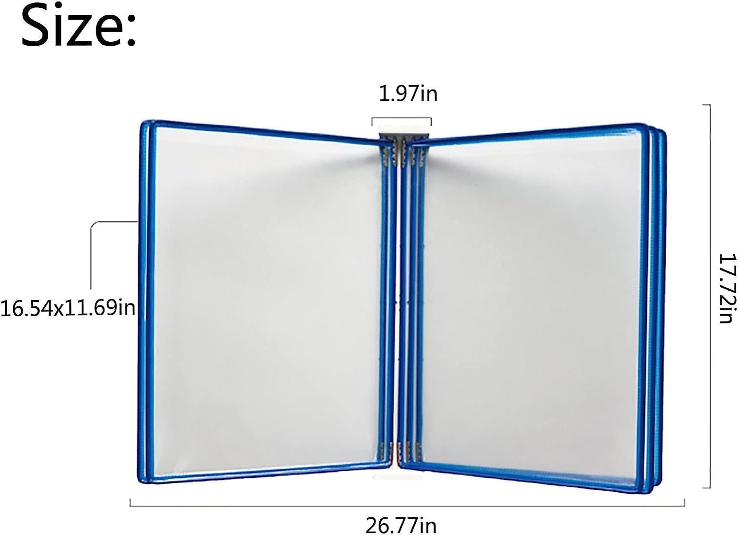 Portadocumenti da parete formato A4, espositore a parete per poster e libri a fogli mobili, raccoglitore a fogli mobili formato A3 da appendere alla parete con base magnetica, organizer per document