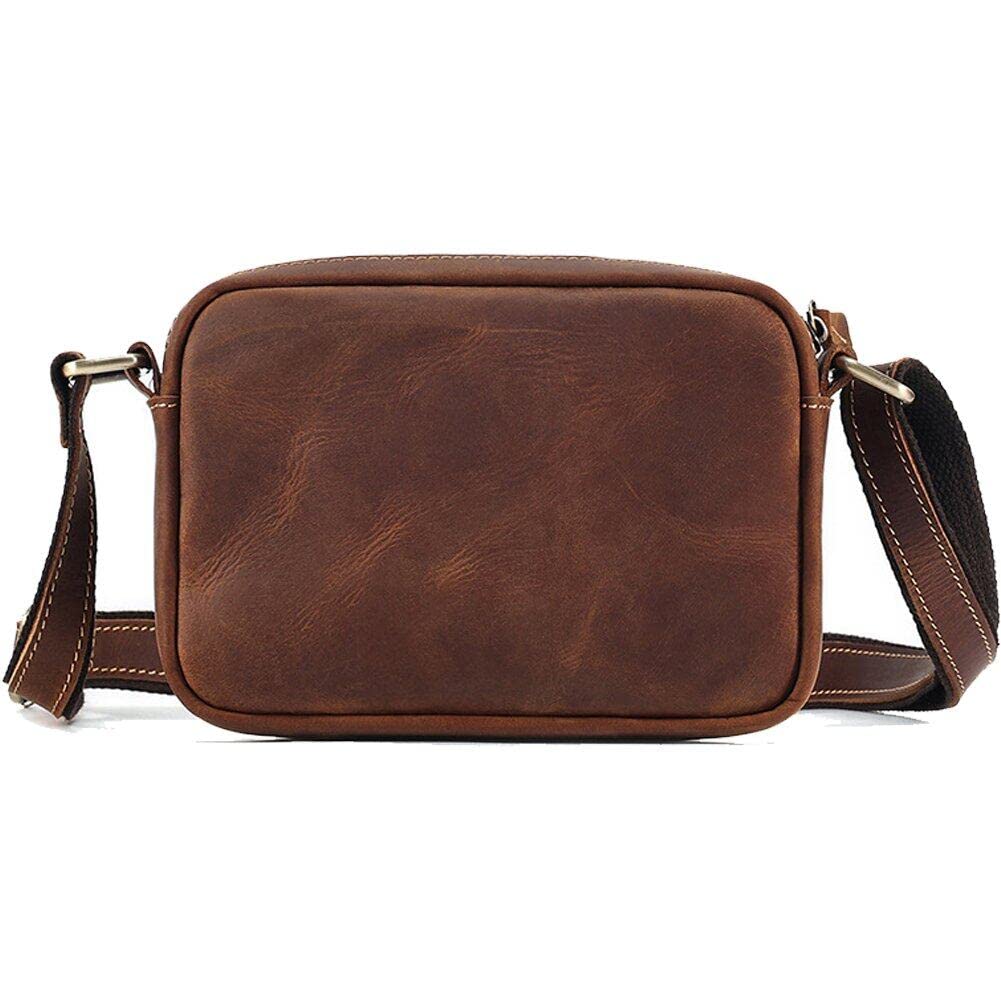 Sac messenger en cuir véritable rétro : l'élégance vintage mixte d'un petit sac bandoulière