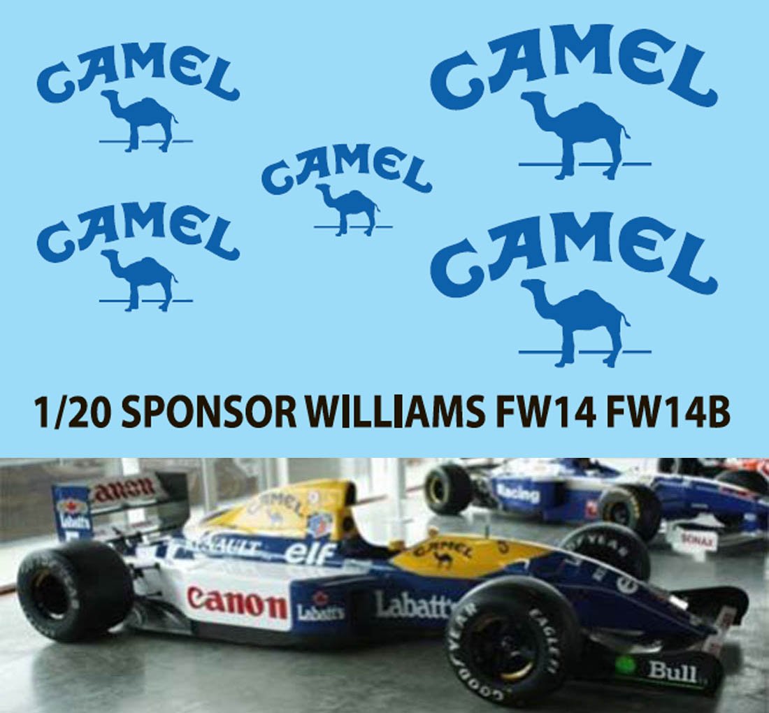 1/20 Camel Decal For Williams FW14 FW14B FW15 FW15C DECALS TB DECAL TBD73