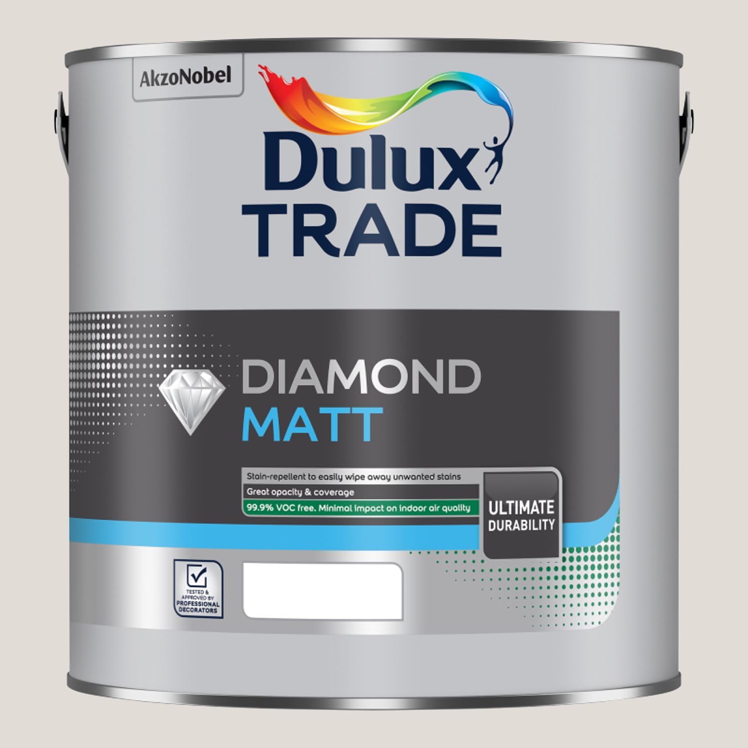Dulux Trade Walls And Ceilings Just Walnut Diamond Matt Paint 2.5L