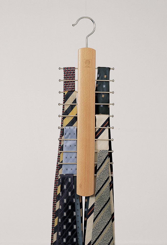 Portacravatte Foppapedretti Amelie - In Faggio, Con 20 Ganci, Naturale, Per Armadio - Foto 8
