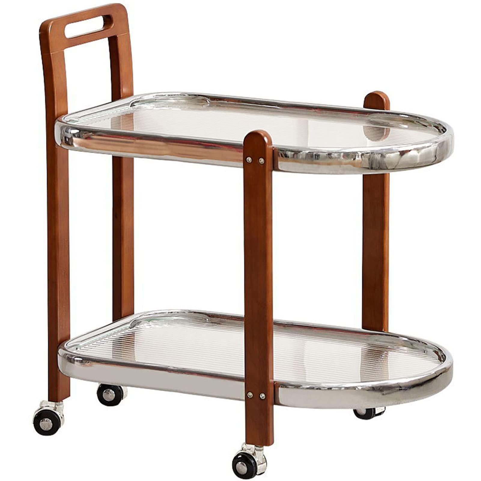 TKJfdTY Trolley 2 Shelf Tray Cart With Trolley Handle, Fo Organizer Cart Storage Cart Kitchen Cart Makeup Cart For Gap Narrow Space, A-65X59X39Cm,A 65x59x39cm