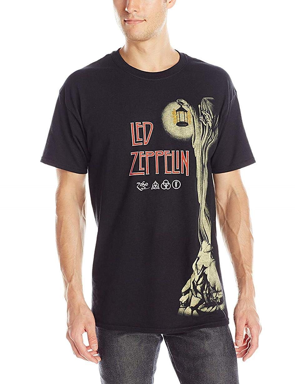 SCOTT CARROLL Led Zeppelin T Shirt 3 Men's Men's Short Sleeve Heavyweight Crew Neck Cotton
