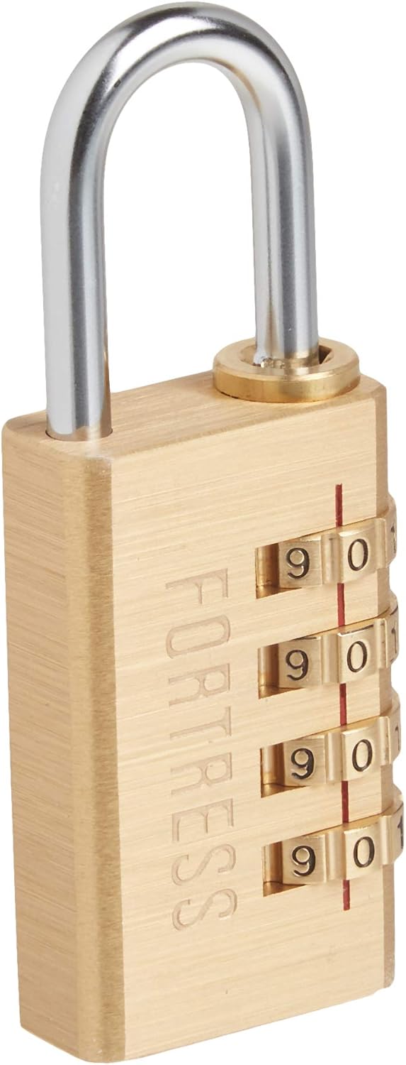 Master Lock Fortress Padlock, Set Your Own Combination Luggage Lock, 1-3/16 in. Wide, 627D