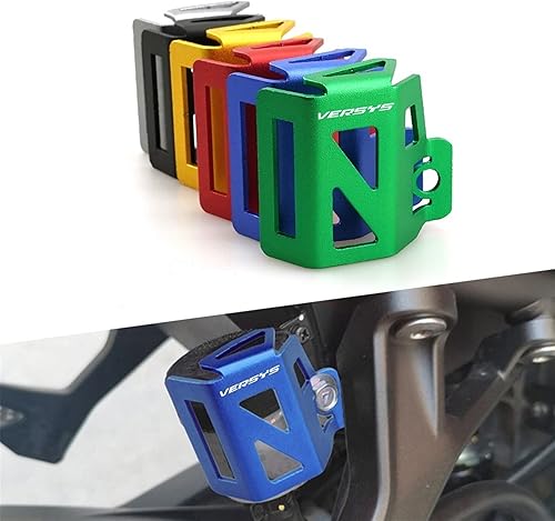 Miniatura 2 de For Kawasaki Versys X300 300 Motorcycle CNC Rear Brake Fluid Reservoir Oil Tank Guard Cover Cap Protector (Color  Gray)